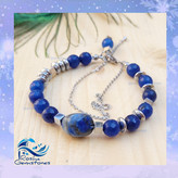 دستبند سنگ لاجورد و جید