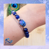 دستبند سنگ لاجورد و جید