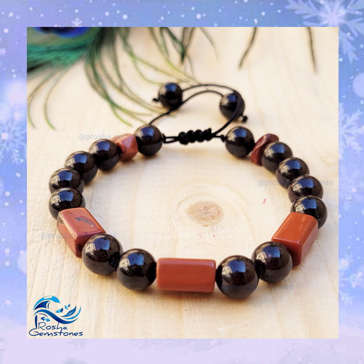 دستبند گارنت و جاسپر